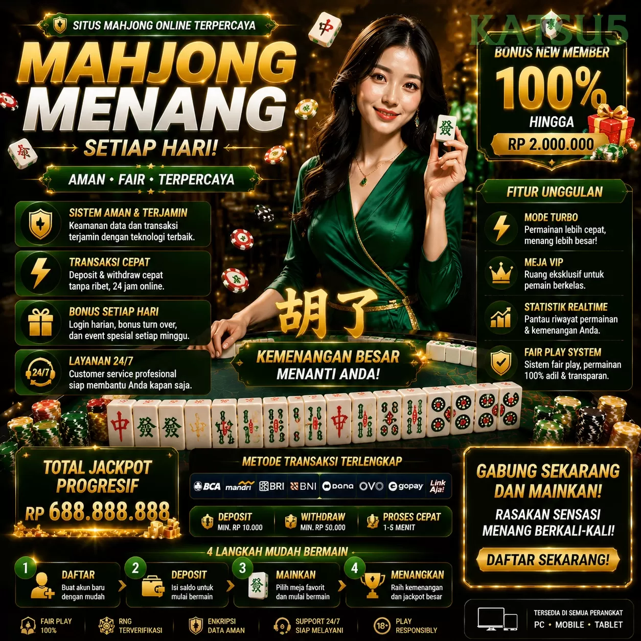 Main katsu59 Menang Jackpot Besar